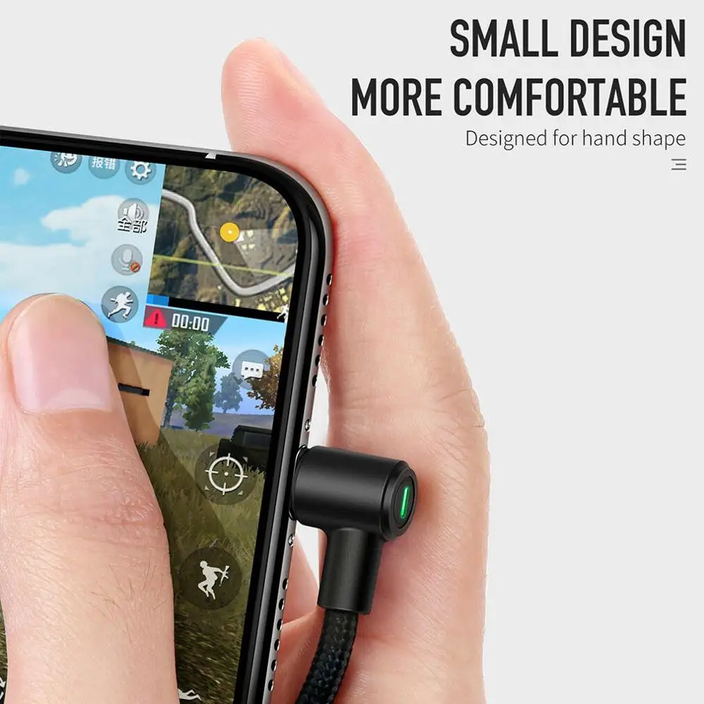 90 градусов USB кабель для iphone Mcdodo Быстрая Зарядка Синхронизация данных 11X8 7 6 5 6s Plus