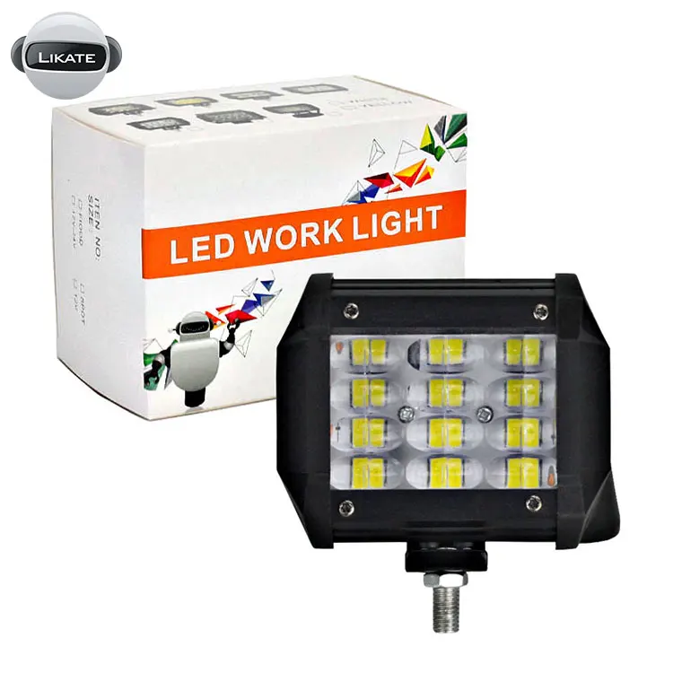 

LKT 2021 SUV Motorcycle Light Bulb Spotlight 12V 24V 4Inch 4D Working Light For ATV SUV Truck Boat LED Fog Lamp Car-styling