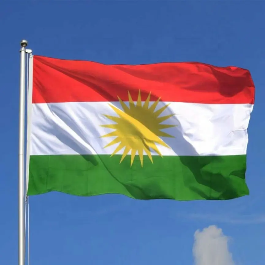

Kurd Kurdish National Flag 90x150cm Hanging polyester Red White Green Kurdistan flags 2 Sides Printed for Nowruz Festival