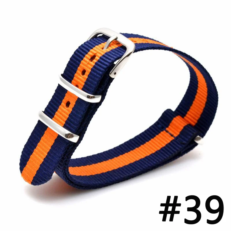 BUMVOR 20 мм нейлоновый ремешок для часов с бело черным ремешком из нержавеющей стали