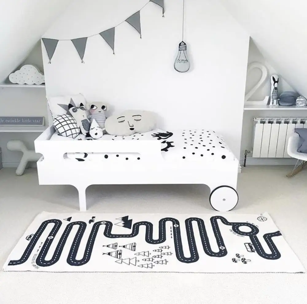 Детские коврики для игр мягкий коврик ползания дорожный игровой с узором Круглый