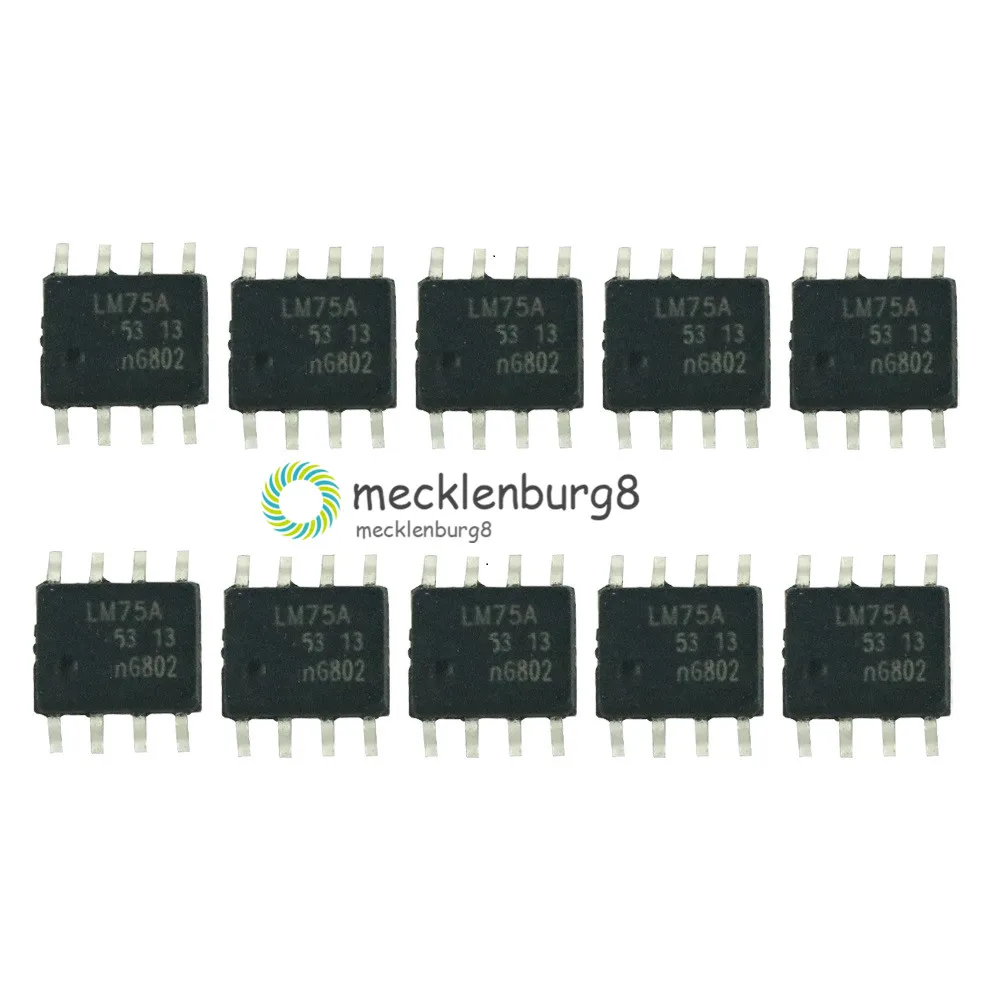 5 шт. LM75 LM75AD LM75A лапками углублением SOP 8 I2C цифровой Температура Сенсор IC|Запасные