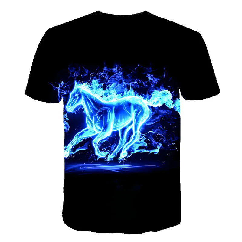 

Animal Horse 3D Printing Harajuku T-Shirt Kids Baby Fashion Casual Short Sleeve Boys Tees Tops Streetwear Child t shirt Clothing