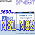 Запасная батарея GUKEEDIANZI BP-6MT BP 6MT 3600 мАч для смартфона Nokia 6720C E51 E51i N78 N82 N81 6720 5610 + Powr Bank