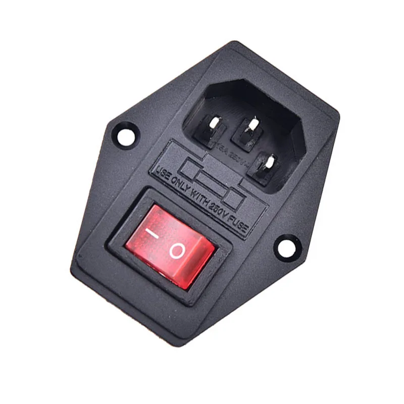 Разъем переключателя питания 250 В переменного тока освещение с держателем