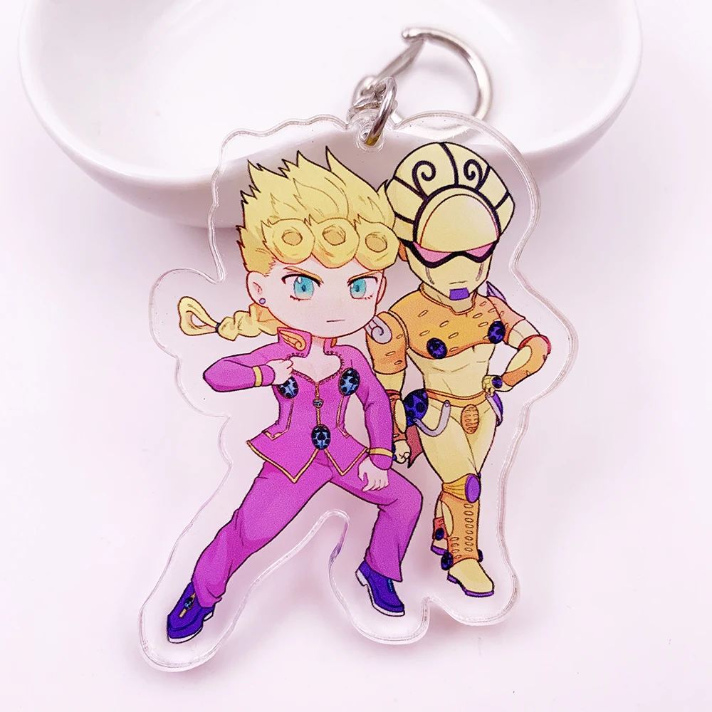 Аниме Jojos Необычные Приключения брелок Двусторонняя фигурка Kujo Jotaro Кира Yoshikage Цезарь акриловый брелок Коллекция подарок - Цвет: K0018-11