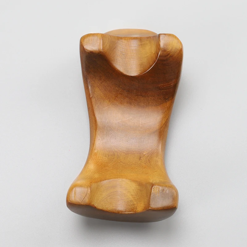 Деревянная Акупунктура Camphor Gua Sha шейный массажер для акупунктуры спины роликовая