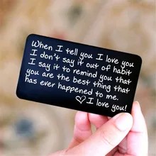 Подарки на год с надписью Love Note, подарки для бойфренда с гравировкой, кошелек, карты, вставки, подарки на годовщину, вечерние подарки, рождественские подарки для мужчин и мужчин