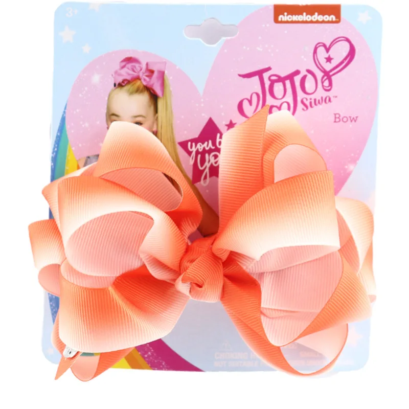 5'' Jojo Siwa Large Bows with Alligator Clips Kids Rhinestone Hair Clip Cheer Bow Grosgran Accessories Chirstmas Gift | Аксессуары