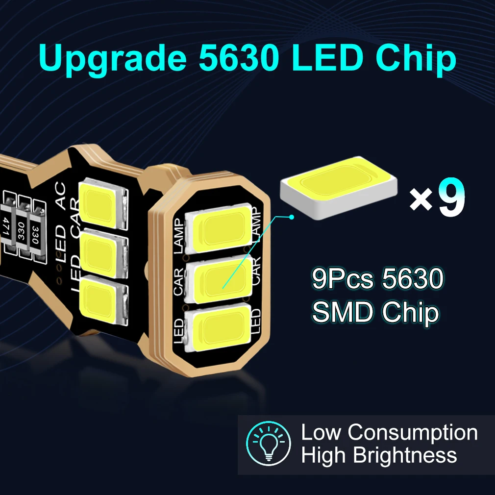 2x W16W T15 светодиодный ные лампы 3030 SMD светодиодные фонари заднего хода 921 912 920