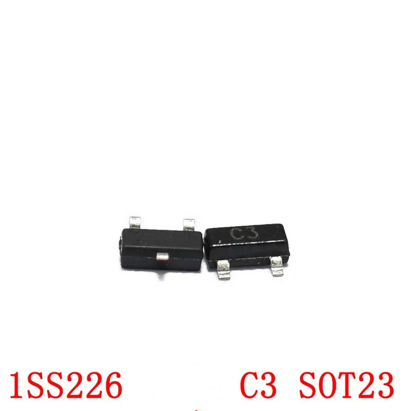 

50 шт./лот SMD SOT23 1SS226 80 в/100 мА Шелковый экран C3 SOT-23 импульсный диод, новая Оригинальная фотография