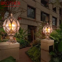 brother outdoor post light patio modern led round waterproof pillar lighting for porch balcony courtyard villa