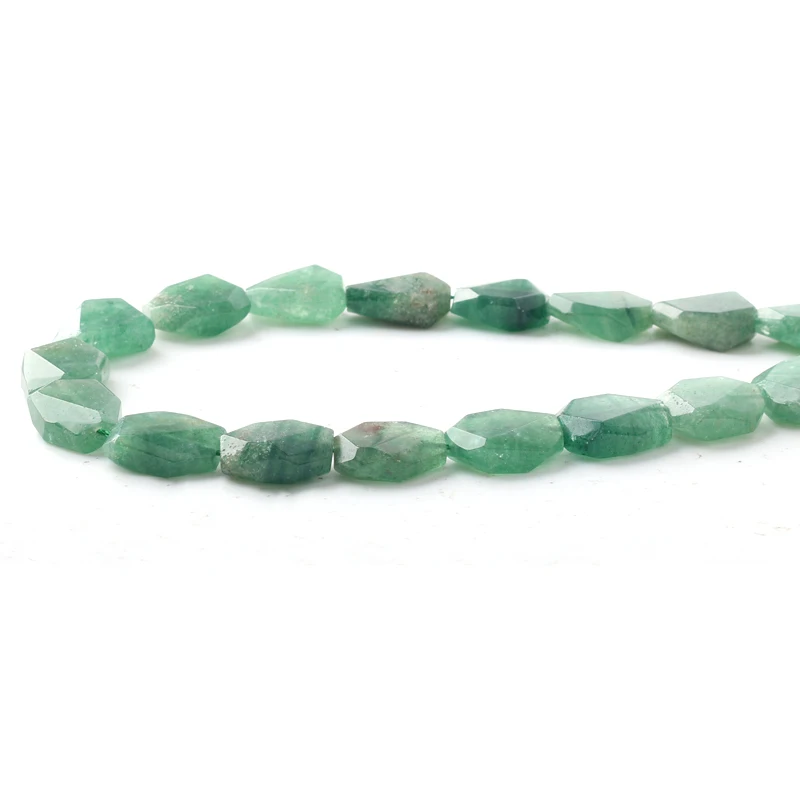 ААА натуральный камень зеленый авантюрин бусины россыпью плоские прямоугольные
