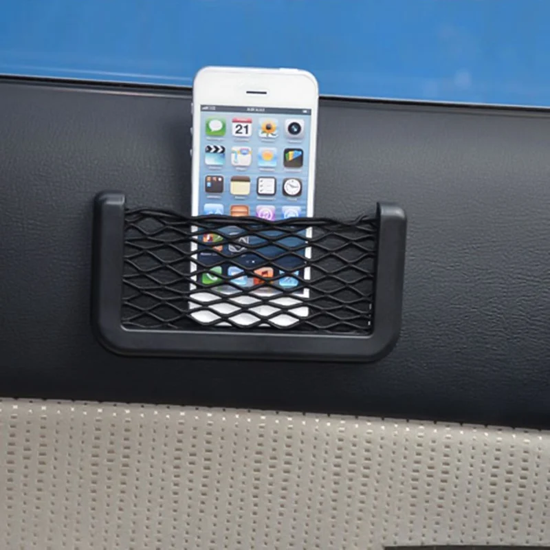 

Auto Car Seat Back Side Phone Holder Packet Tidying Storage Net Bag Organizer Stowing Interior Accessories High Quality