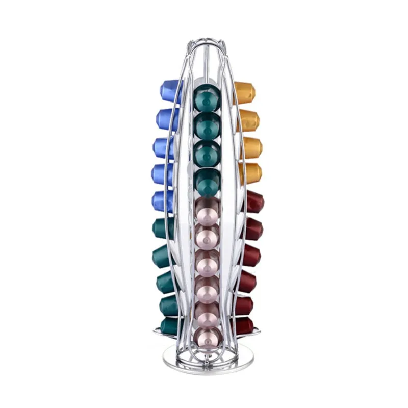Держатель для кофейных капсул Nespresso 20/40/60 шт. вращающаяся стойка капсулы хранения