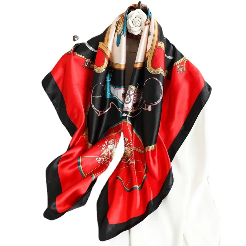 

Mulberry Scarf Women Silk Scarf Luxury Shawl Scarves Beach Cover-ups Bandana Hijabs Bufand de seda Foulard en soie solar playa