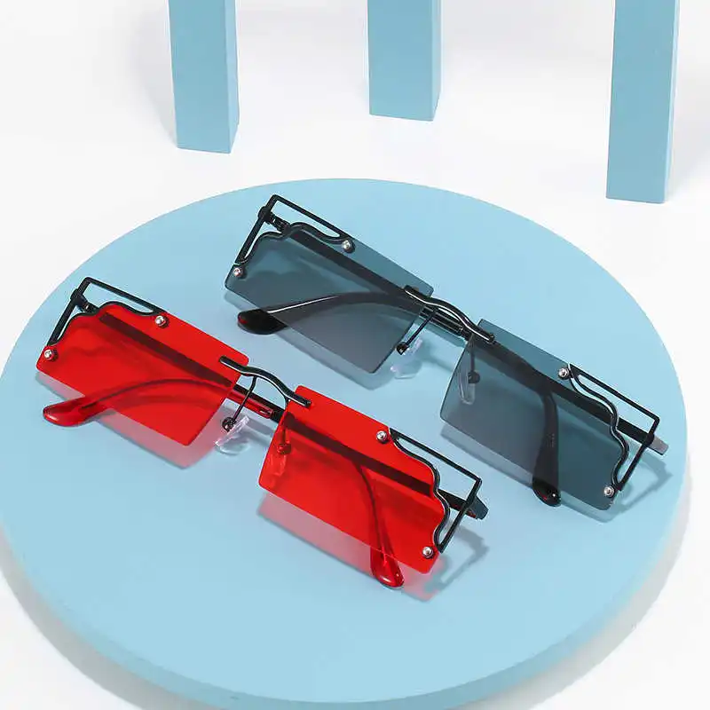 

Солнцезащитные очки в полуоправе женские солнцезащитные очки с металлической огранкой новые модные солнцезащитные очки в крупной Красной ...