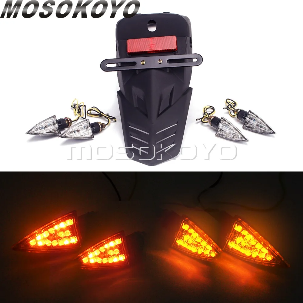 

Брызговики задние для мотоцикла, стоп-сигнал, поворотники для Kawasaki, Yamaha, BMW, Мотокросс, эндуро