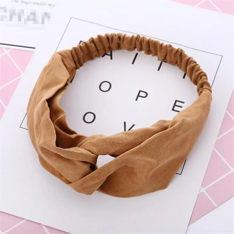1pc nylon band Модные женские мягкие шерстяные плетеные повязки на голову, милые теплые головные уборы для девушек, женские корейские винтажные повязки на голову, тюрбан, аксессуары - Цвет: 1pc nylon band