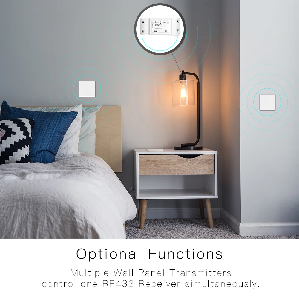 Беспроводной смарт-переключатель Tiktango 433 МГц Радиочастотный пульт