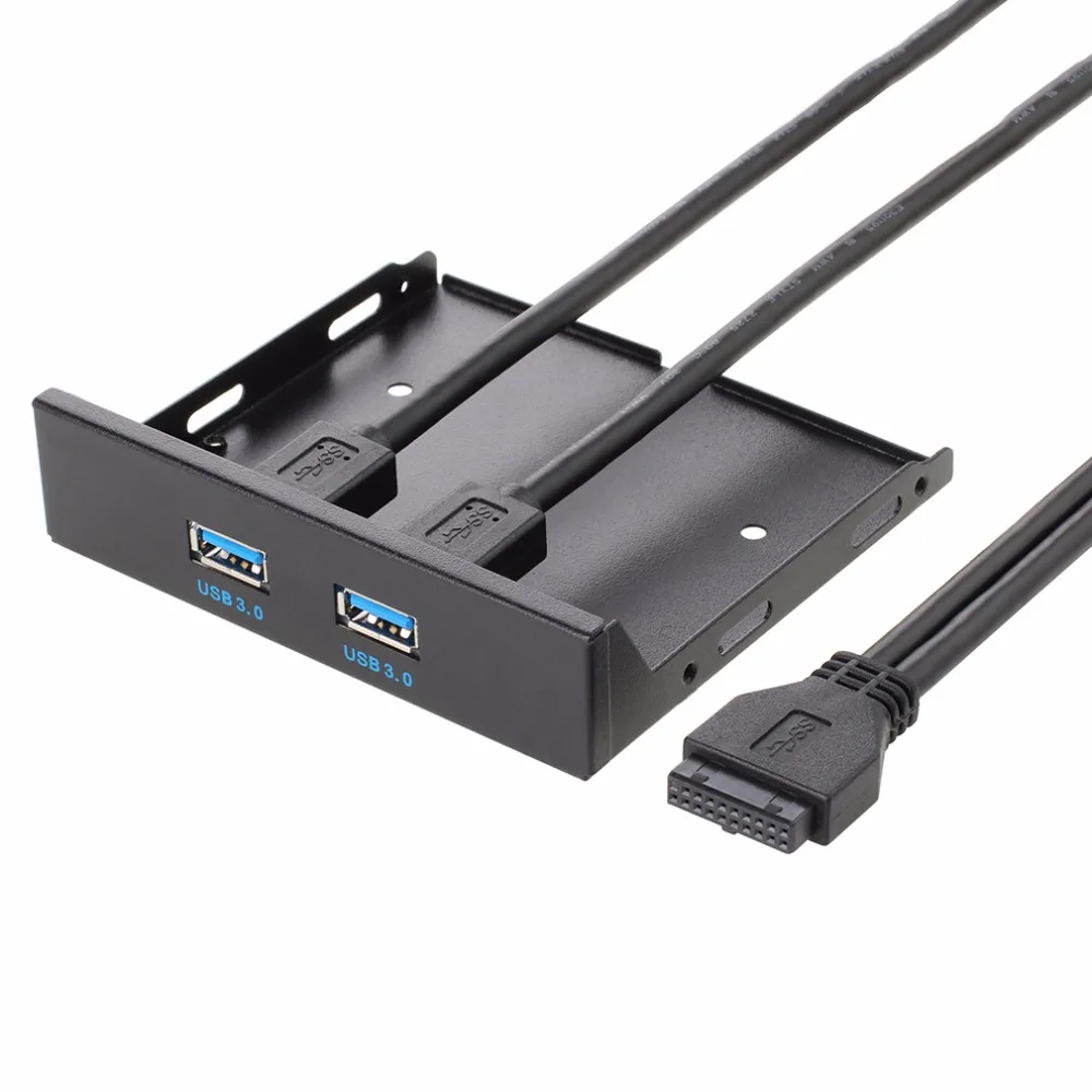Высокопроизводительный 20 Pin 2 порта USB 3,0 концентратор USB3.0 Передняя панель кронштейн адаптер кабель для ПК настольный 3,5 дюймов ячейка для дискет