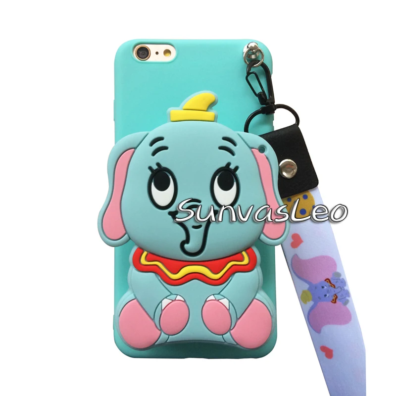 Green Elephant Для samsung Galaxy J4 J6/Plus J8 Note8 Note9 Note10 Pro 3D Кошелек Мягкий силиконовый чехол с мультяшным животным для телефона - Цвет: Green Elephant