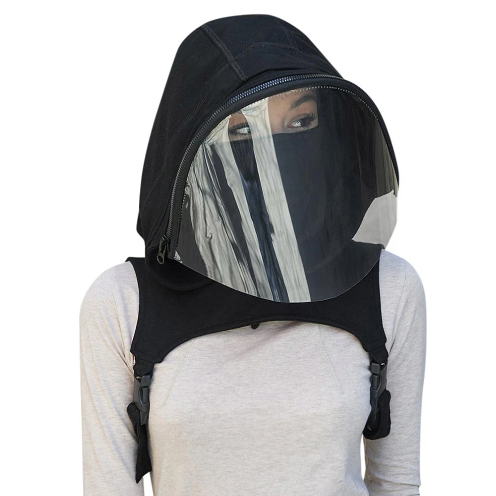 

Protective Hooded Face Shield Breathable Detachable Dustproof and Anti-droplets Hood FS99
