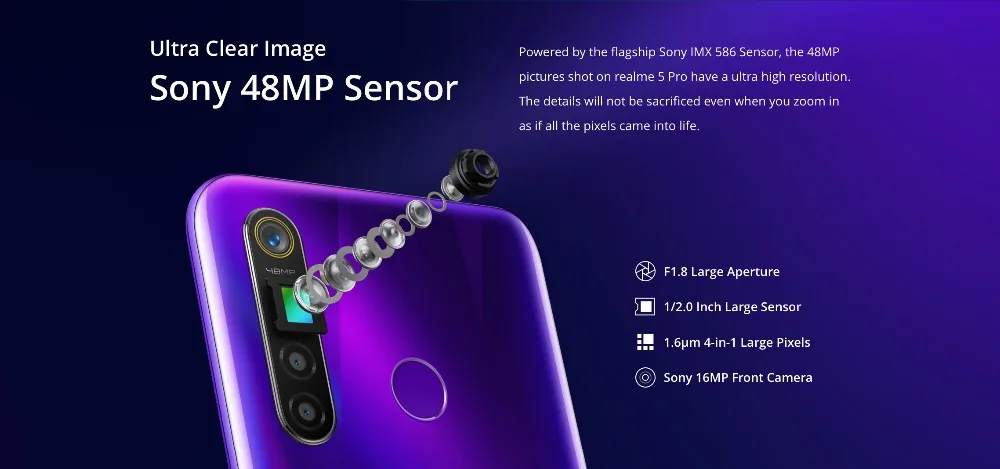 Оригинальная глобальная версия realme 5 pro, 4 Гб ОЗУ, 128 Гб ПЗУ, Восьмиядерный процессор Snapdragon 712 AIE, 6,3 дюйма, 4035 мА/ч, 48мп, AI Quad камера