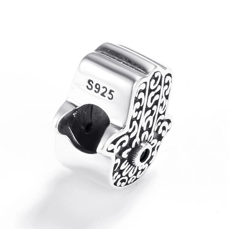 Authentic 925 Sterling Silver Exquisite pattern the hand of Fatima CZ Beads Charms fit Original LYNACCS Bracelets Fine Jewelry | Украшения
