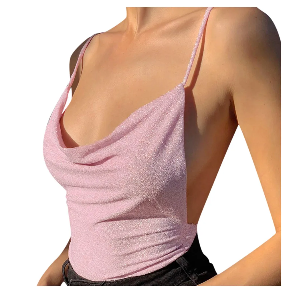 Женский жилет с низкой грудью однотонный укороченный топ майка без рукавов