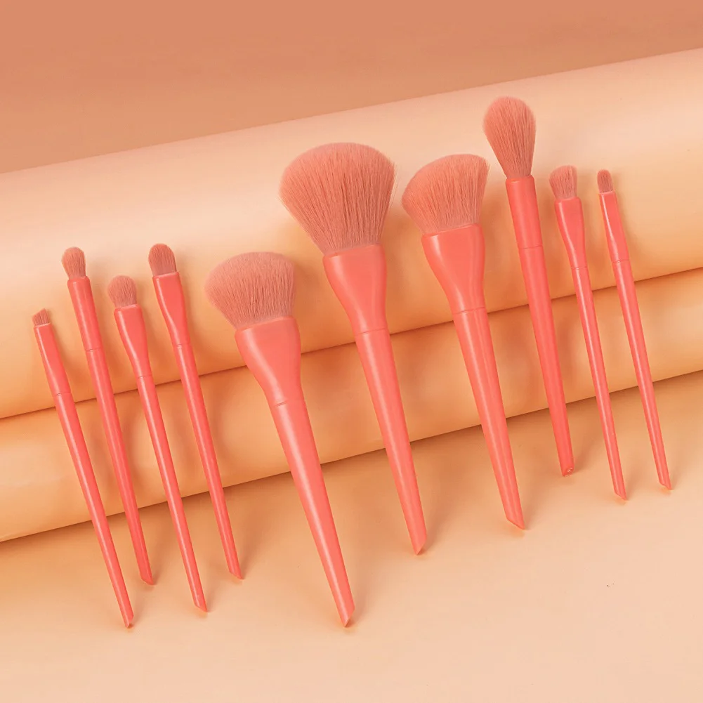 

10 Pcs/set Makeup Brushes Set Tools Eye Shadow Blending Eyeliner Eyelash Eyebrow Brush Easy To Carry Soft Fiber Hair Beauty Tool