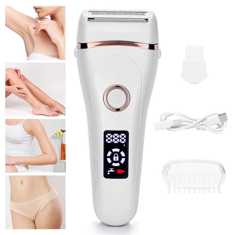

Electric Razor Painless Lady Shaver For Women USB Charging Bikini Trimmer For Whole Body Waterproof LCD Display Wet & Dry Using