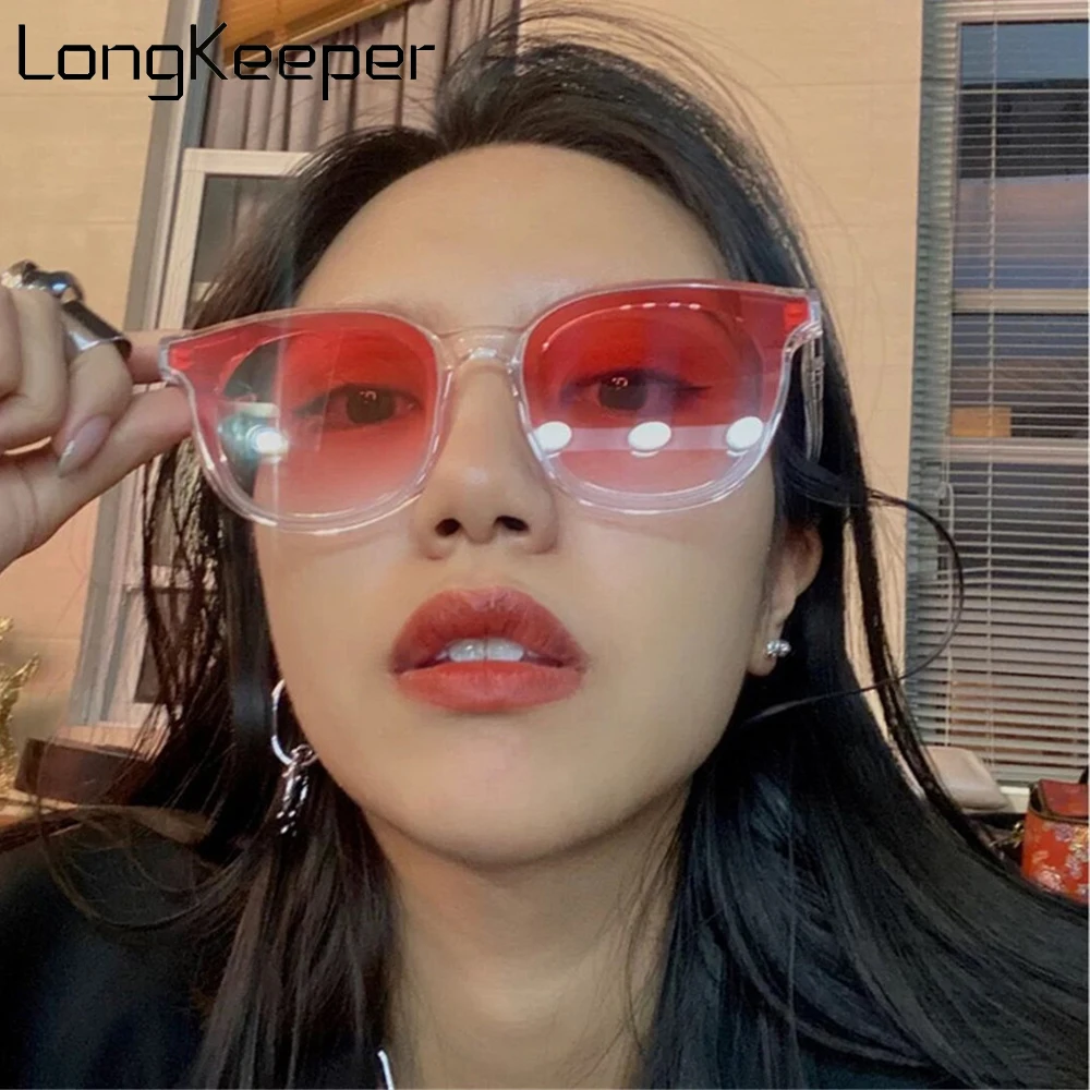 

Солнцезащитные очки женские, мужские, кошачий глаз, круглые, с розовым градиентом, UV400