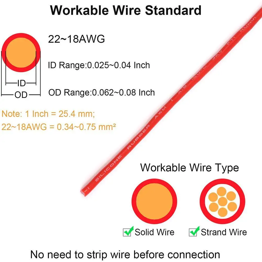 

10 Transparent H-type D2 Two-wire Parallel Wires Without Breaking Wire Press-type Buckle Wire And Cable Wire Buckle Connectors