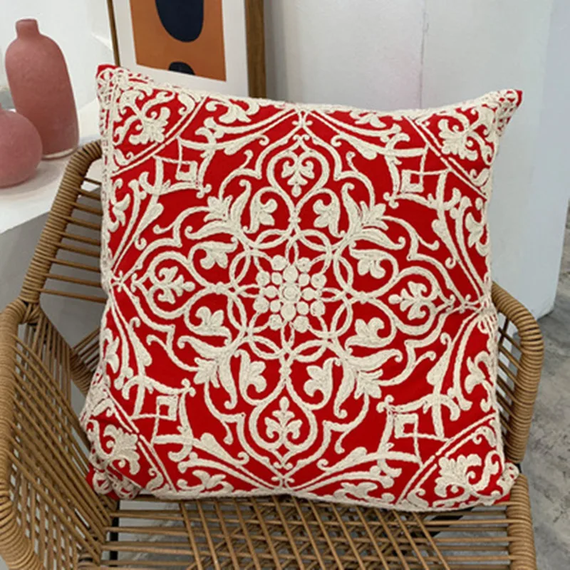 Новые наволочки из 100% хлопка и льна ручной работы ниток Геометрическая наволочка