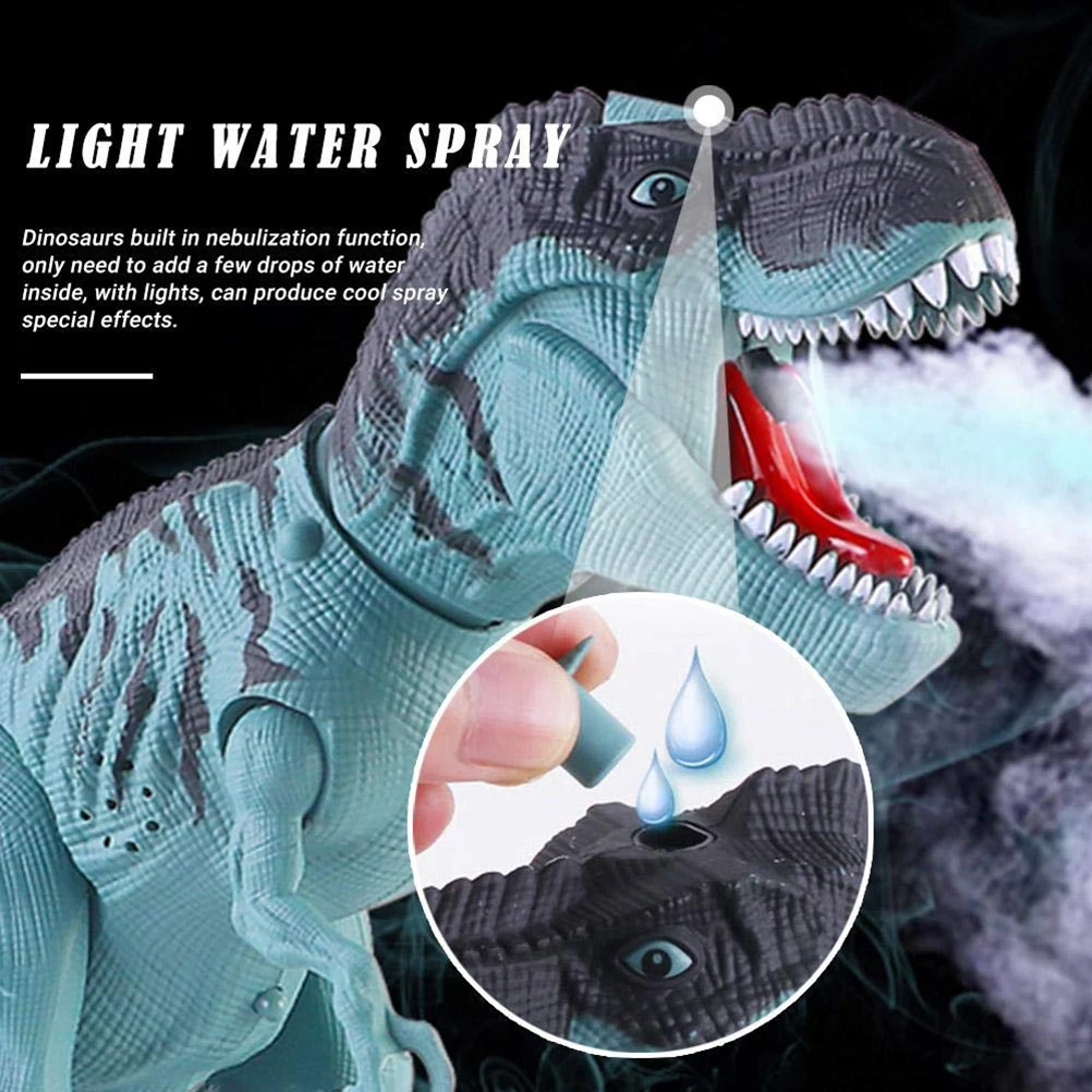 Популярный Электронный ходячий динозавр с проекцией распыления тумана и укладки