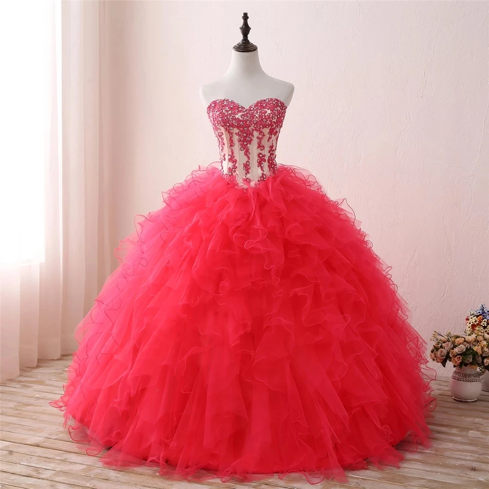 

ANGELSBRIDEP Sweetheart Jacket Ball Gown Quinceanera Dresses Vestido 15 Anos With Crystals Floor-Length Sweet 16 Debutante Gowns