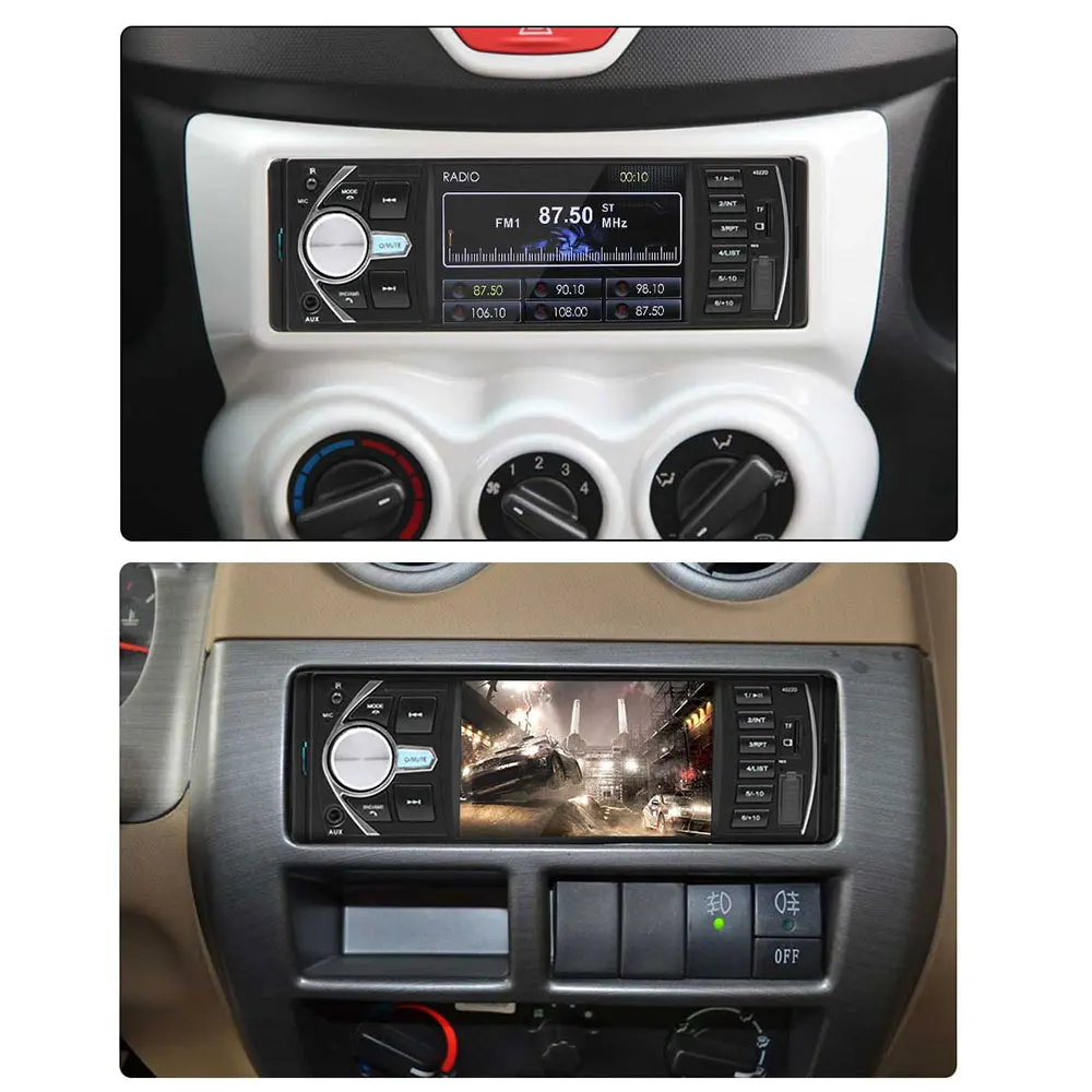Автомобильный MP5-плеер Vehemo 4 1 дюйма USB AUX Bluetooth 12 В постоянного тока автомобильный