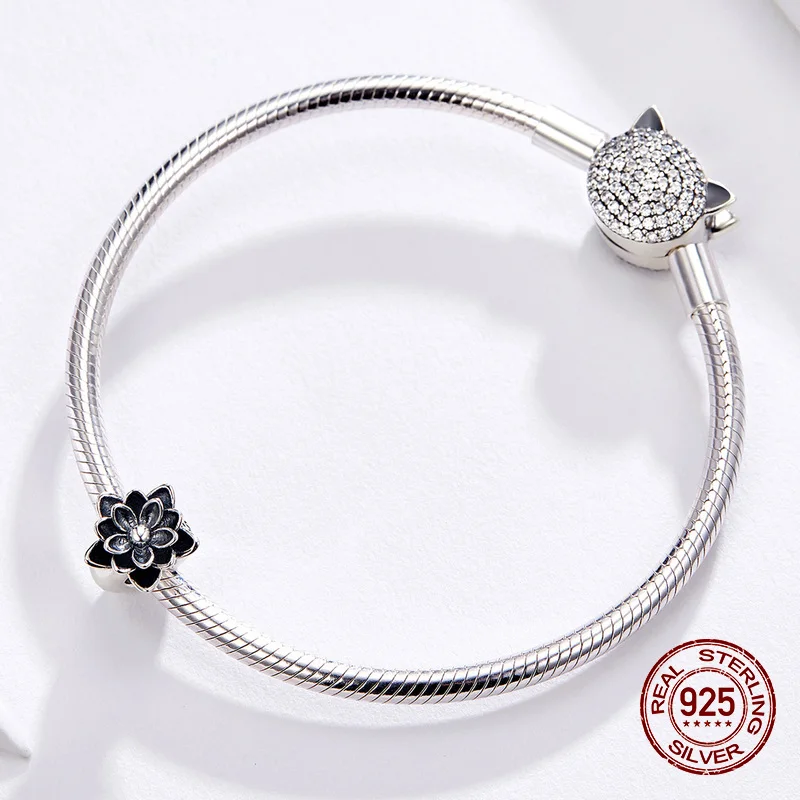 Женский браслет-шарма womak браслет из силикона в виде лотоса 100% Стерлинговое