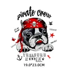 Термоклейкие наклейки на одежду с изображением пиратской собаки