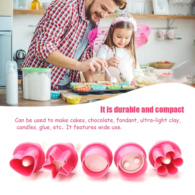 5 шт./компл. оригинальные формочки для печенья в виде формы со звездой и кнопками