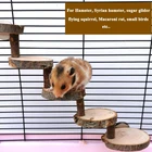 Деревянная лестница для хомяков, лестница для лазания, окунь для птиц, подставка для ухода за зубами, игрушечная клетка для моляров