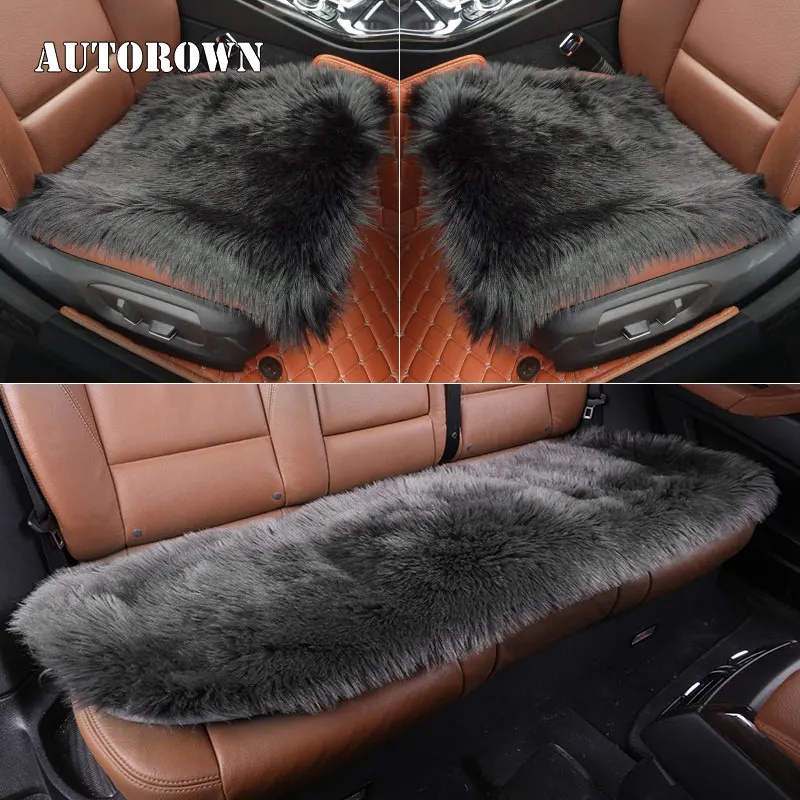 AUTOROWN Меховые квадраты из Искусственной овчины Высокое качество Длинный ворст