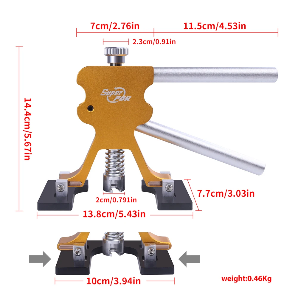 Супер PDR горка молоток потянув мост вмятин подъемник воздушный мешок насос Клин