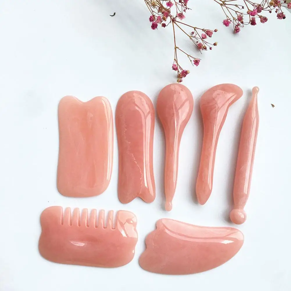 

Gouache Face Roller Massager Skin Care Massage Resin Health Scrap Gua Scraper Tools Plate Square Sha Puller Meridian O7N1