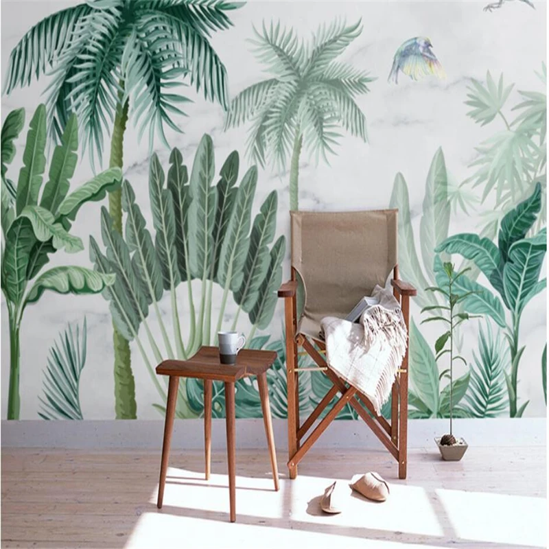 beibehang Custom Wallpaper Mural European Retro Nostalgic Hand Painted Rainforest Castle Basho Background papel de parede | Обустройство