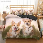 23 шт. милые корги постельного белья домашнее животное пододеяльник набор для дома на заказ Комплект постельного белья для Спальня кровать Стёганое одеяло крышки