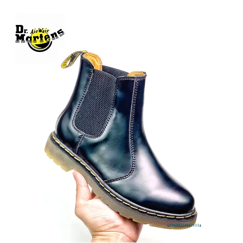 

Dr.Martens Men and Women Classic 2976 Chelsea Genuine Leather Doc Ankle Boots Unisex Slip-On Martin Laceless Casual Shoes