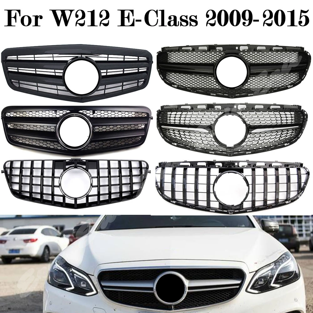 Передняя решетка бампера для Mercedes Benz E Class W212 2009 2010 2011 2012 2013 2014 2015|Гоночные решетки|