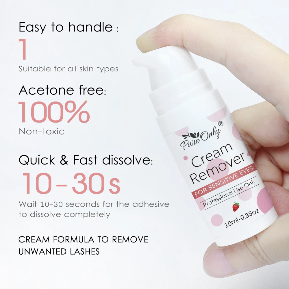 Профессиональный клей pureonly для наращивания ресниц 15 г быстрорастворимая